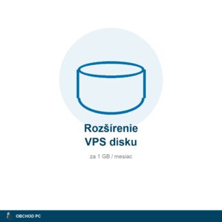 Rozšírenie VPS disku (za 1 GB / mesiac)